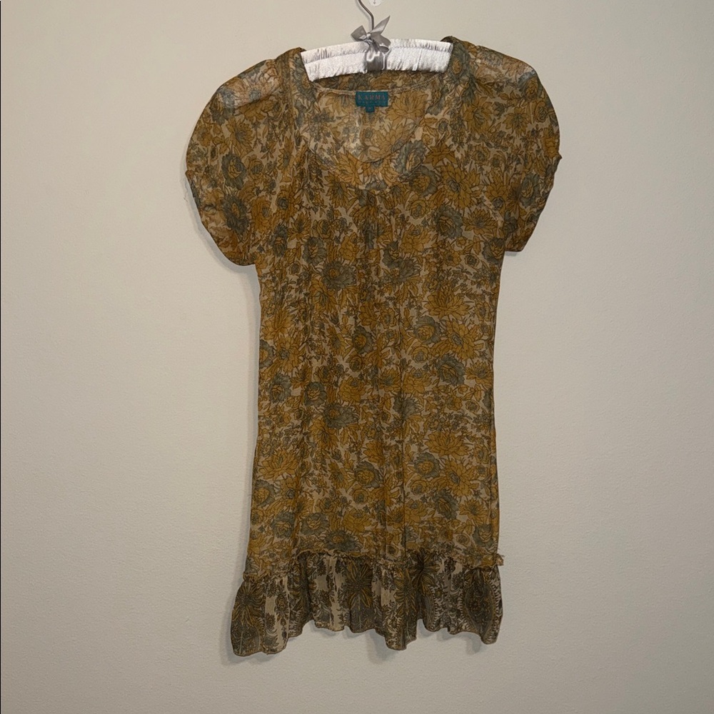 Karma Highway Sheer Floral Women's Dress - Medium - B12